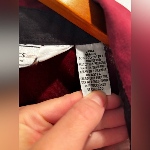 Burgundy and Black Shirt size large vintage men’s short sleeve polo  classic - Picture 8 of 9